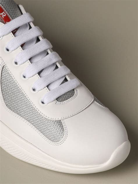 white prada sneakers for men